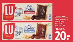 MENY Café au LU / Petit Écolier tilbud