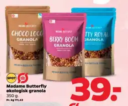 Netto Madame Butterfly økologisk granola tilbud