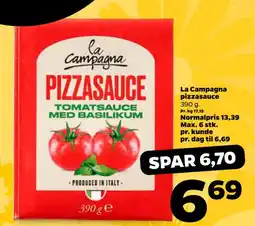 Netto La Campagna pizzasauce tilbud