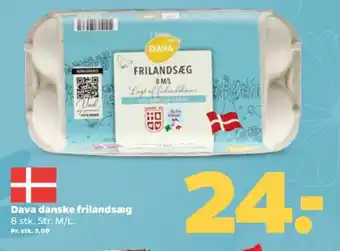 Netto Dava danske frilandsæg tilbud