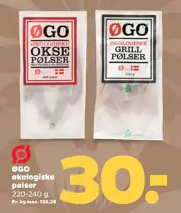Netto Øgo økologiske pølser tilbud