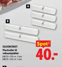 Lidl Silvercrest plastruller til vakuumpakker tilbud