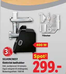 Lidl SILVERCREST Elektrisk kødhakker tilbud