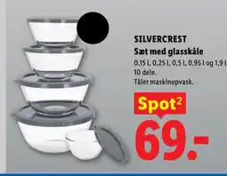 Lidl SILVERCREST Sæt med glasskåle tilbud