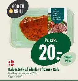 Min Købmand Kalvesteak af Yderlår af Dansk Kalv tilbud