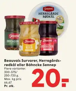 SPAR Beauvais Survarer, Herregårdsrødkål eller Bähncke Sennep tilbud