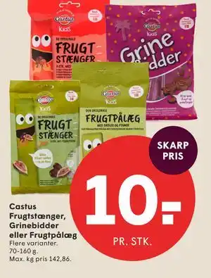 SPAR Castus Frugtstænger, Grinebidder eller Frugtpålæg tilbud