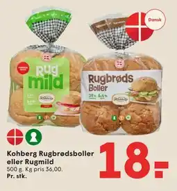 SPAR Kohberg Rugbrødsboller eller Rugmild tilbud