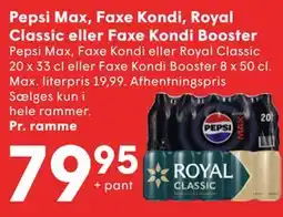 SPAR Pepsi Max, Faxe Kondi, Royal Classic eller Faxe Kondi Booster tilbud