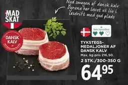 MENY TYKSTEGSMEDALJONER AF DANSK KALV tilbud