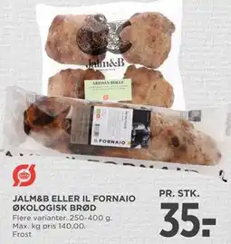 MENY JALM&B ELLER IL FORNAIO ØKOLOGISK BRØD tilbud