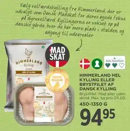 MENY HIMMERLAND HEL KYLLING ELLER BRYSTFILET AF DANSK KYLLING tilbud