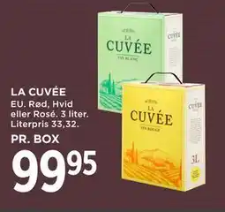 MENY LA CUVÉE tilbud