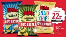 MENY KIMS CHIPS ELLER SNACKS +50% tilbud