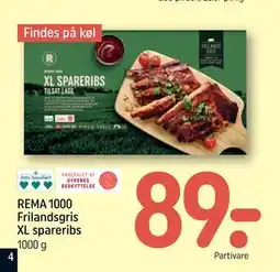 REMA 1000 REMA 1000 Frilandsgris XL spareribs tilbud