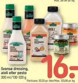 REMA 1000 Svansø dressing, aioli eller pesto tilbud