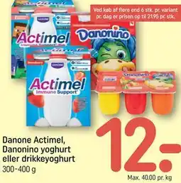 REMA 1000 Danone Actimel, Danonino yoghurt eller drikkeyoghurt tilbud