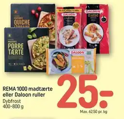 REMA 1000 REMA 1000 madtærte eller Daloon ruller tilbud