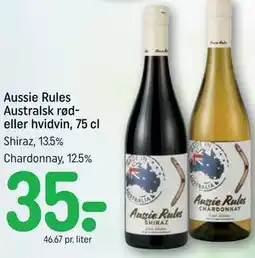 REMA 1000 Aussie Rules Australsk rød- eller hvidvin, 75 cl tilbud