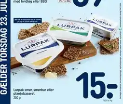 REMA 1000 Lurpak smør, smørbar eller plantebaseret tilbud