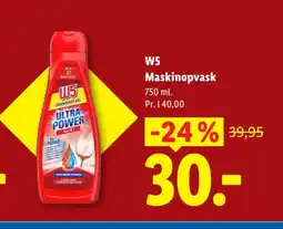 Lidl W5 Maskinopvask tilbud