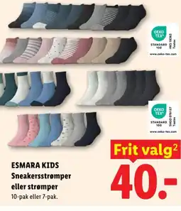 Lidl ESMARA KIDS Sneakersstrømper eller strømper tilbud