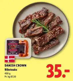 Lidl DANISH CROWN Ribsteaks tilbud