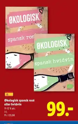 Lidl Økologisk spansk rosé spansk ros tilbud