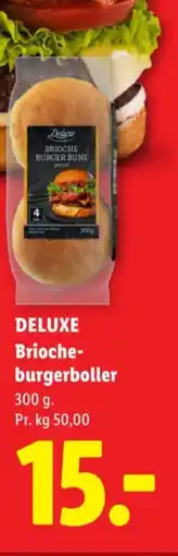 Lidl DELUXE Brioche- burgerboller tilbud