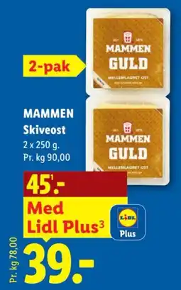 Lidl Mammen skiveost tilbud