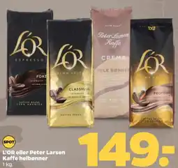Netto L'OR eller Peter Larsen Kaffe helbønner tilbud
