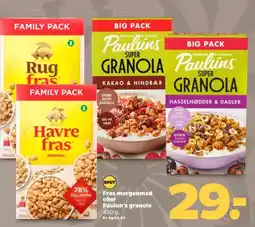 Netto Fras morgenmad eller Paulun's granola tilbud