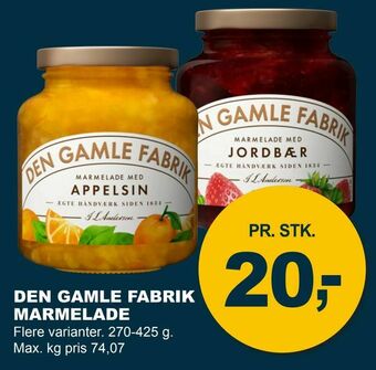 Let-Køb Den gamle fabrik marmelade tilbud