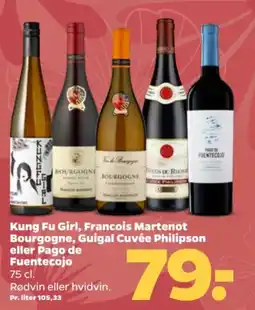 Netto Kung Fu Girl, Francois Martenot Bourgogne, Guigal Cuvée Philipson eller Pago de Fuentecojo tilbud