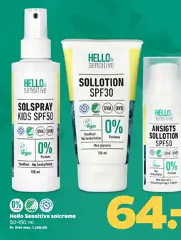 Netto Hello Sensitive solcreme tilbud