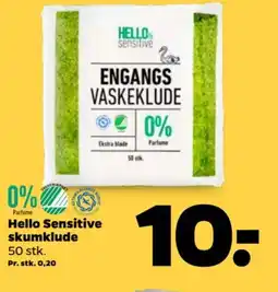 Netto Hello Sensitive skumklude 50 stk. tilbud
