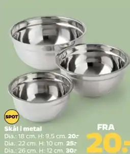 Netto SPOT Skål i metal tilbud