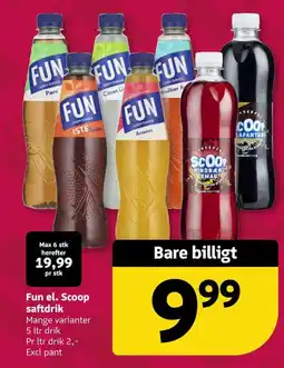 Løvbjerg Fun el. Scoop saftdrik tilbud