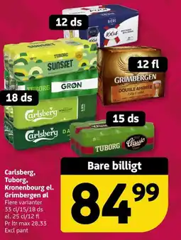 Løvbjerg Carlsberg, Tuborg, Kronenbourg el. Grimbergen øl tilbud
