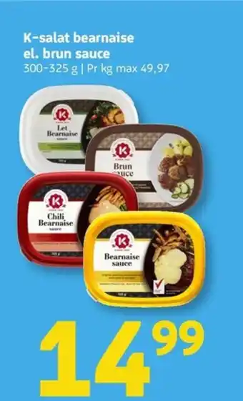 Løvbjerg K-salat bearnaise el. brun sauce tilbud