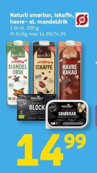 Løvbjerg Naturli smørbar, iskaffe, havre- el. mandeldrik tilbud