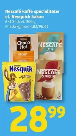 Løvbjerg Nescafé kaffe specialiteter el. Nesquick kakao tilbud