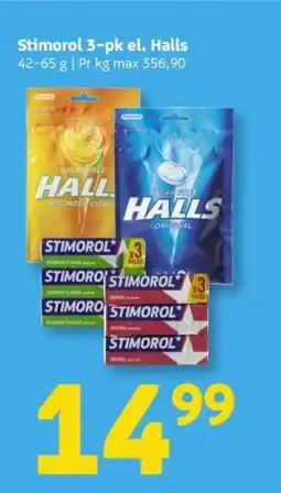 Løvbjerg Stimorol 3-pk el. Halls tilbud