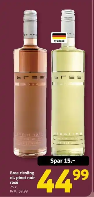 Løvbjerg Bree riesling el. pinot noir rosé tilbud
