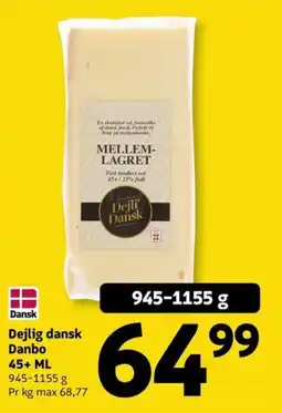 Løvbjerg Dejlig dansk Danbo 45+ ML tilbud