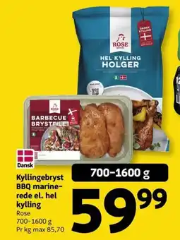 Løvbjerg Rose Kyllingebryst BBQ marine- rede el. hel kylling tilbud