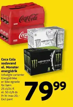Løvbjerg Coca Cola sodavand el. Monster tilbud