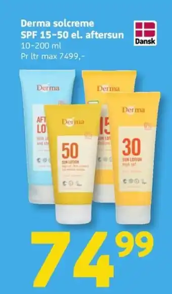 Løvbjerg Derma solcreme SPF 15-50 el. aftersun tilbud