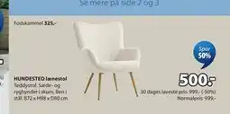 JYSK HUNDESTED lænestol tilbud