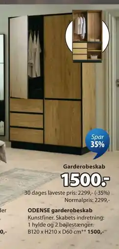 JYSK ODENSE garderobeskab tilbud